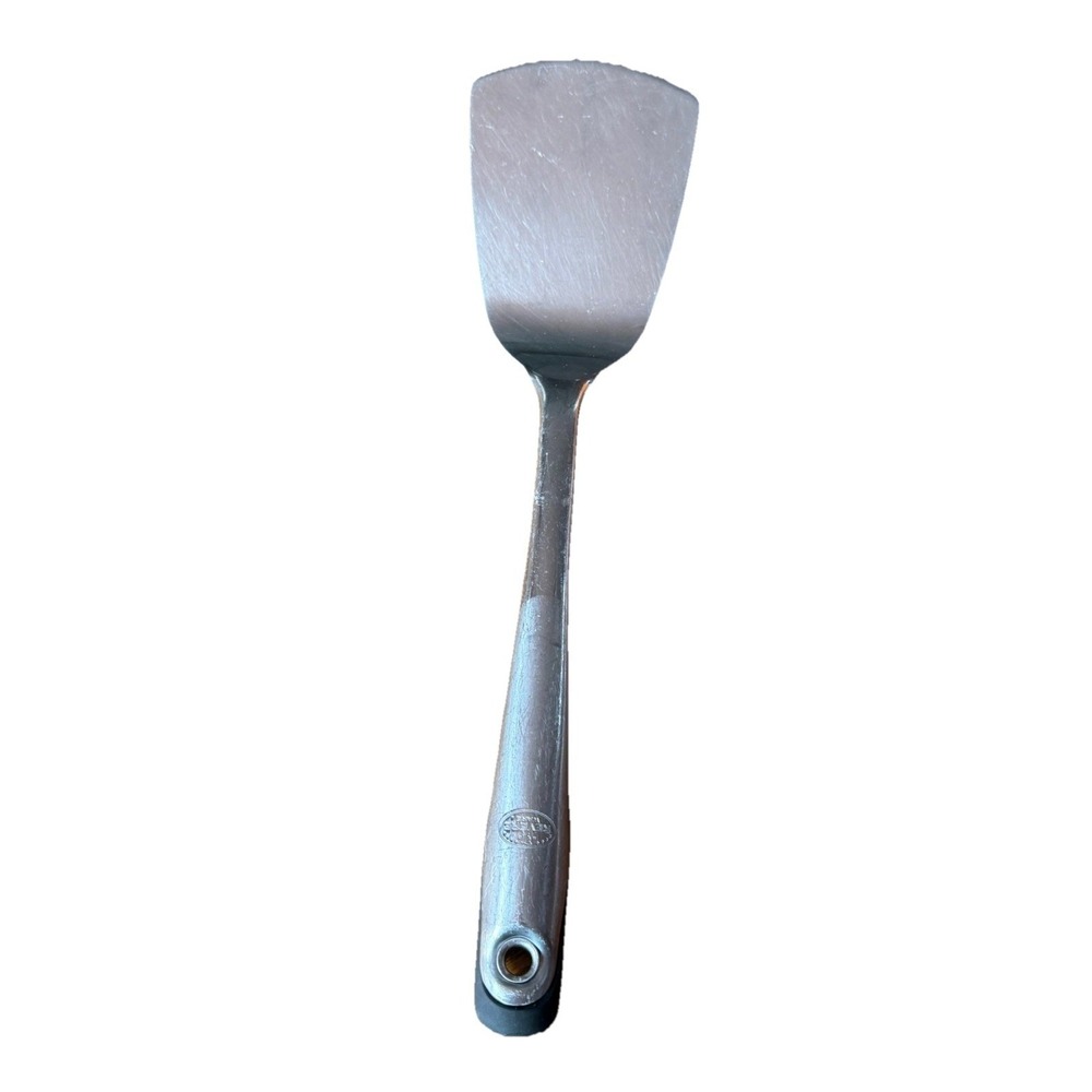 Vintage 1801 Revere Ware Stainless Steel Spatula Black Handle 13" Turner Cooking